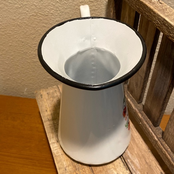 Easter Pitcher, Happy Easter Metal Pitcher With A Floral Wreath Design, Easter - Picture 8 of 16